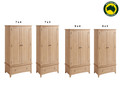 ELEGANCE (AUSSIE MADE) 2 DOOR WARDROBE COLLECTION - TASSIE OAK COMBINATION - ASSORTED STAINED COLOURS - STARTING FROM $1799