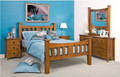 DOUBLE MADALINE (AUSSIE MADE) STRAIGHT FEDERATION BED ONLY - ASSORTED STAINED COLOURS