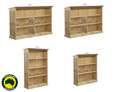 INDUSTRIALISED (AUSSIE MADE) LOWLINE BOOKCASE COLLECTION - ASSORTED STAINED COLOURS - STARTING FROM $499