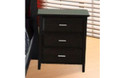 ROBI (AUSSIE MADE) 3 DRAWER BEDSIDE TABLE - ASSORTED STAINED COLOURS