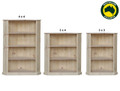 SWAYDE (AUSSIE MADE) CORNER LOWLINE BOOKCASE COLLECTION - ASSORTED STAINED COLOURS - STARTING FROM $649