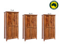 MANILLA (AUSSIE MADE) 2 DOOR STANDARD PANTRY - ASSORTED STAINED COLOURS - STARTING FROM $899