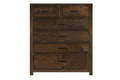 GREELY (AUSSIE MADE) 6 DRAWER TALLBOY - 1200(H) x 1180(W) x 420(D) - ASSORTED STAINED COLOURS