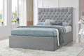 DOUBLE WILSON FABRIC GASLIFT BED - PEBBLE