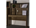 DENZEL STUDY DESK WITH HUTCH - 1515(H) x 1200(W) x 580(D) - GREY OAK