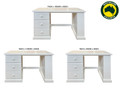 MUDGEE (AUSSIE MADE) 3 DRAWER BOOKEND DESK COLLECTION  - ASSORTED PAINTED COLOURS - STARTING FROM $699