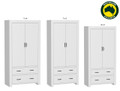 BUSTIN (AUSSIE MADE) 2 DOOR / 2 DRAWER WARDROBE COLLECTION - ASSORTED PAINTED COLOURS - STARTING FROM $1199