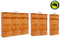 MUDGEE (AUSSIE MADE) WARDROBE WITH TOP BOX COLLECTION - ASSORTED STAINED COLOURS - STARTING FROM $1199