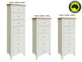 EMMETT (AUSSIE MADE) NARROWBOY CHEST COLLECTION - ASSORTED PAINTED / STAINED COLOURS - STARTING FROM $699