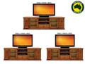 ACE (AUSSIE MADE) TV UNIT WITH TWIN PULL-OUTS COLLECTION - ASSORTED STAINED COLOURS - STARTING FROM $1299