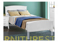 SINGLE STELLA PANEL BED - WHITE