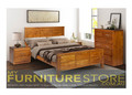 KING SINGLE NARRABEEN PANAL BED - GREYWASH - 1 ONLY ONLINE SPECIAL - READY TO GO