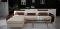 COBAIN (G1019B) 2 SEATER LEATHER/ETTE COMBINATION LOUNGE - ASSORTED COLOURS