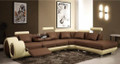 SIRENO (F2002B) 3 SEATER + 1 CORNER + 1 CHAISE LEATHER/ETTE COMBINATION CORNER CHAISE LOUNGE - ASSORTED COLOURS