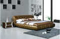 QUEEN CAELAN DEVIN LEATHERETTE BED (A8207) - ASSORTED COLOURS