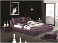 KING IVOR LEATHERETTE BED (A9079) - ASSORTED COLOURS