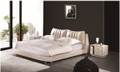 ARMANI (A9086) KING 3 PIECE BEDSIDE BEDROOM SUITE (WITH #47 BEDSIDES) - LEATHERETTE - ASSORTED COLOURS