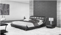 QUEEN JANSEN LEATHERETTE BED (A9917) - ASSORTED COLOURS