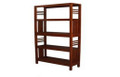 2 DRAWER SLATTED OPEN BOOKCASE (BC-002-SLO) - 1800(H) x 900(W) - MAHOGANY OR CHOCOLATE