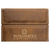 Rustic/Gold Laserable Leatherette Hard Business Card Holder