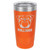 Polar Camel 20 oz. Orange Ringneck Vacuum Insulated Tumbler w/Clear Lid