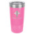 Polar Camel 20 oz. Pink Ringneck Vacuum Insulated Tumbler w/Clear Lid