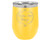 Polar Camel 12 oz. Yellow Vacuum Insulated Stemless Wine Tumbler w/Lid