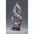 Helix-Shaped Multi-Color Art Glass Award