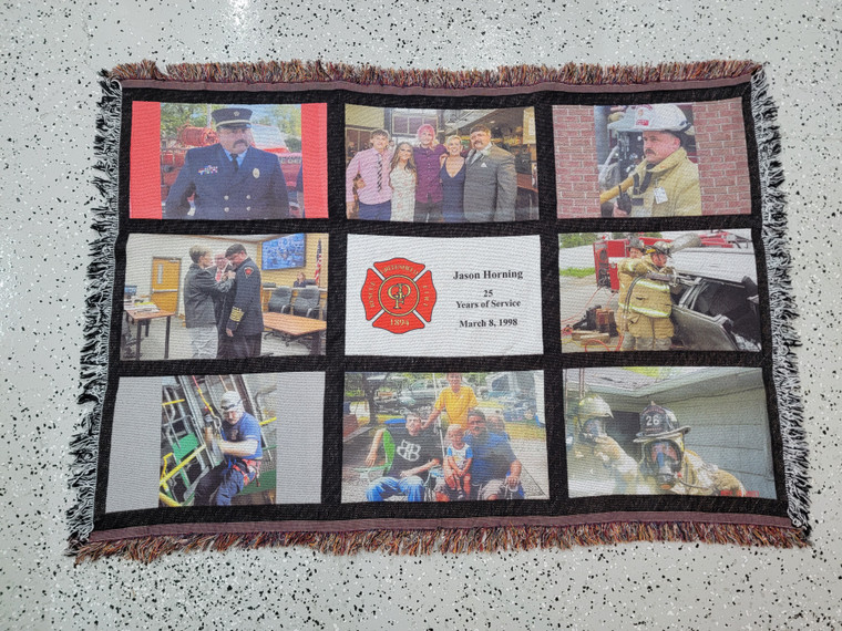 35" x 54" 9-Panel Sublimatable Throw Blanket