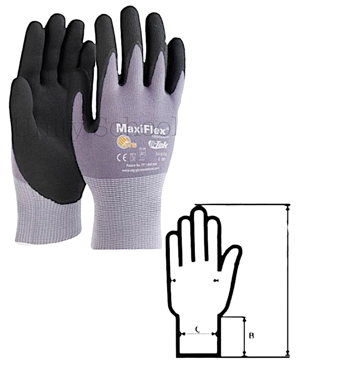 Nitrile Coated Work Gloves (Large, Size 9)