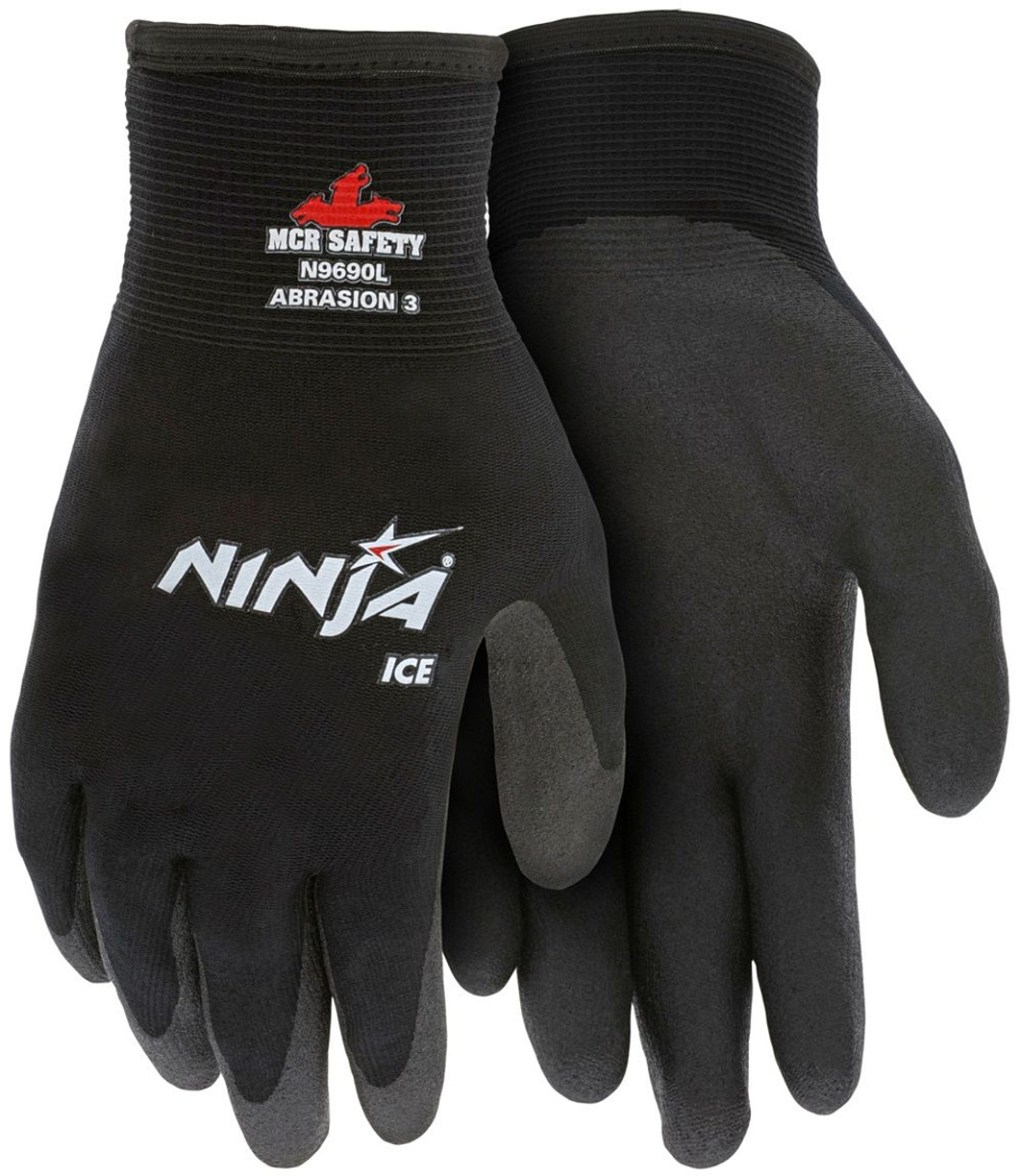 2 Pair Insulation Black Gloves Labor Protection Glove Low Voltage