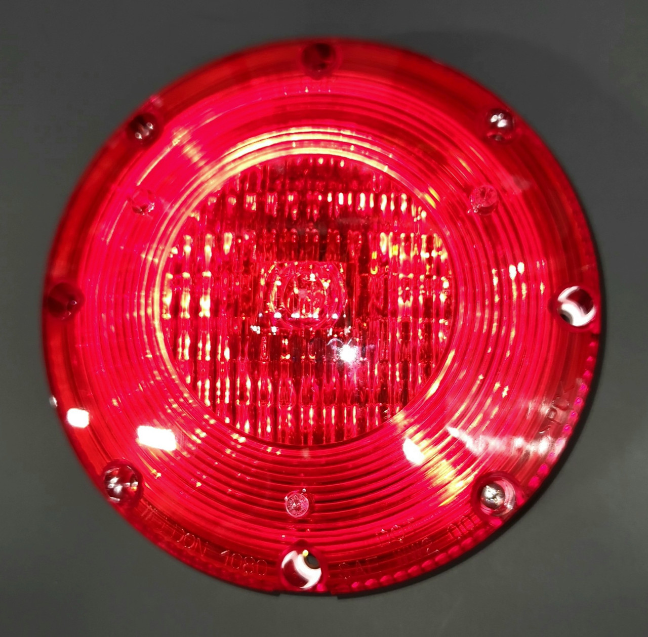1-1080S-1106, Red Stainless Steel 2 Wire Halogen Warning Light