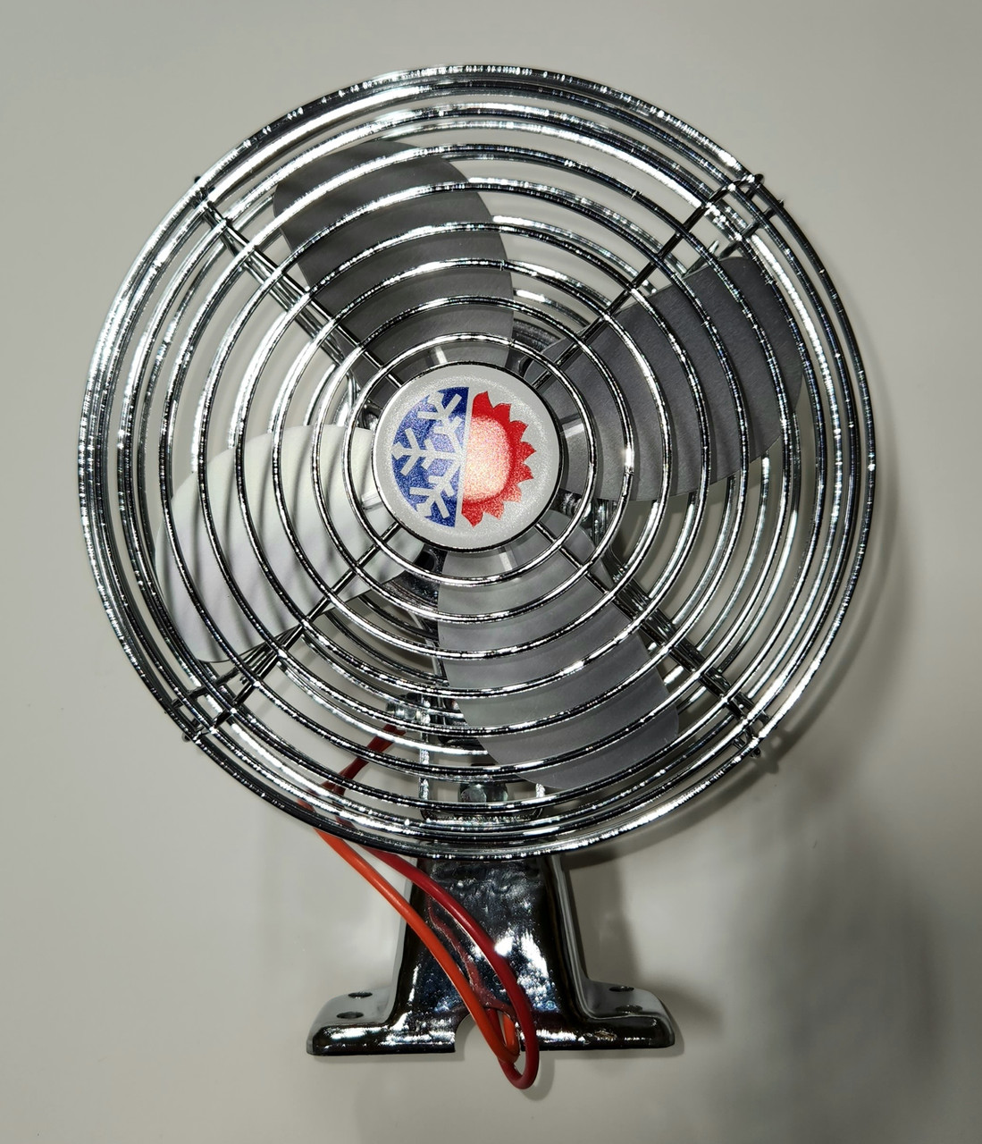 756020C, Metal Dash Fan 24V (IC) - Defrost Fan, Chrome, U Joint