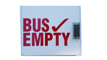 BE-MHR, Reflective Image Bus Empty Sign (Horizontal Magnet) BE-MHR, Reflective Image Bus Empty Sign (Horizontal Magnet)