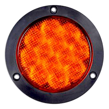 100TS0002, Opti-Luxx LED FA Series 4" Turn Signal Light with Plastic Flange - Yellow 100TS0002, Opti-Luxx LED FA Series 4" Turn Signal Light with Plastic Flange - Yellow