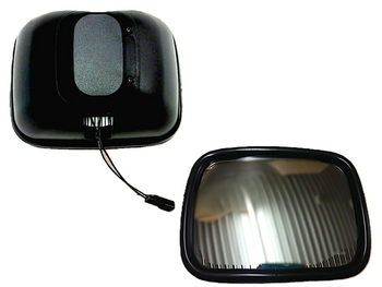 M8960FXH, Rosco 8" x 6" Openview Convex Heated & Fixed Glass Mirror Head 