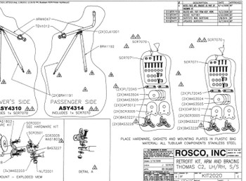 ASY4310, Rosco Thomas C2 Driver's Crossview Arm and Braces (Stainless Steel) ASY4310, Rosco Thomas C2 Driver's Crossview Arm and Braces (Stainless Steel)