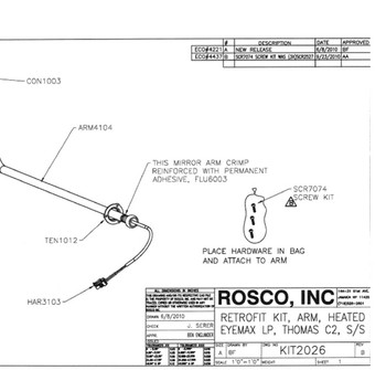 KIT 2026, Rosco Thomas C2 Heated Stainless Steel Crossview Main Arm Tunnel