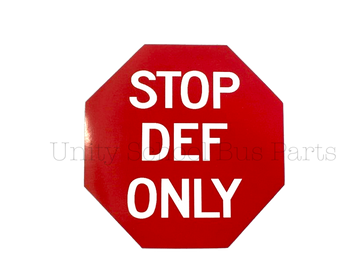 SB300, Garman Decal STOP DEF ONLY Decal - Red on White - 3" x 3" SB300, Garman Decal STOP DEF ONLY Decal - Red on White - 3" x 3"