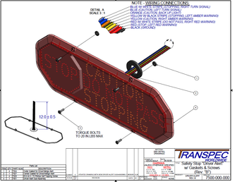 T7500-000-000, SMI Driver Alert Sign (REV "B") T7500-000-000, SMI Driver Alert Sign (REV "B")