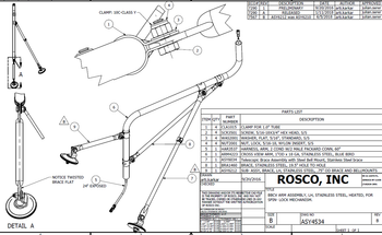 ASY4534, Rosco 2019 Bluebird BBCV Stainless Steel Heated Driver's Arm (Left Side)  ASY4534, Rosco 2019 Bluebird BBCV Stainless Steel Heated Driver's Arm (Left Side)