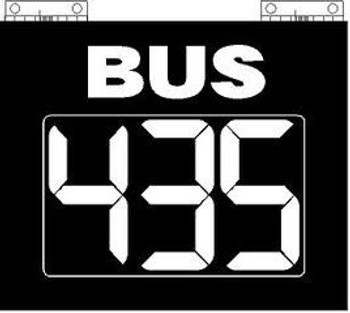 RCXL-H3B, Reflective Image Route Changer XL 3 Digit Hinged - Bus # RCXL-H3B, Reflective Image Route Changer XL 3 Digit Hinged - Bus #