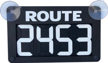RCXL-SC4R, Reflective Image Route Changer XL - 4 Digit Suction Cup - Route # RCXL-SC4R, Reflective Image Route Changer XL - 4 Digit Suction Cup - Route #