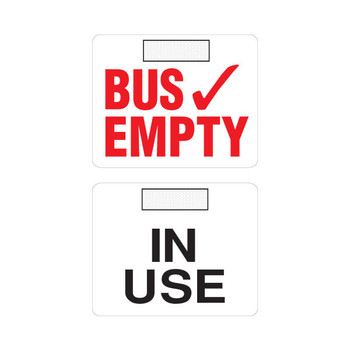 BE-V2, Reflective Image Bus Empty Sign - Velcro - 2 Sided BE-V2, Reflective Image Bus Empty Sign - Velcro - 2 Sided