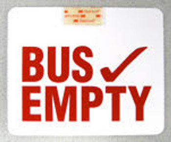 BE-V2, Reflective Image Bus Empty Sign - Velcro - 2 Sided BE-V2, Reflective Image Bus Empty Sign - Velcro - 2 Sided