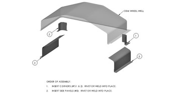 C2-WW56, Custom Bus  Wheel well repair kit - 4 piece kit C2-WW56, Custom Bus  Wheel well repair kit - 4 piece kit