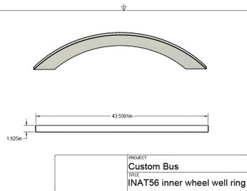 INAT56, Custom Bus Wheel Well Inner Panel Ring behind side panel INAT56, Custom Bus Wheel Well Inner Panel Ring behind side panel
