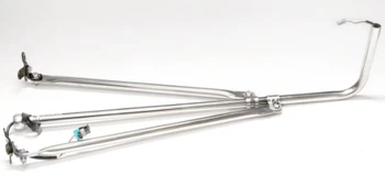 ASY4318, Rosco C2 Heated Stainless Steel Tunnel Mount Cross View Arm Assembly - Passenger's (Right Side) Fixed Support Arms
