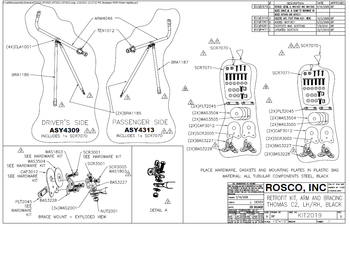 KIT 2019, Rosco Thomas C2 Black Left and Right Retrofit Kit and and Bracing  KIT 2019, Rosco Thomas C2 Black Left and Right Retrofit Kit and and Bracing