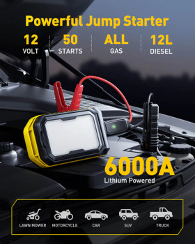 J302, Auxito Portable 6000A Jump Pack 12V, Dual Panel LED   J302, Auxito Portable 6000A Jump Pack 12V, Dual Panel LED
